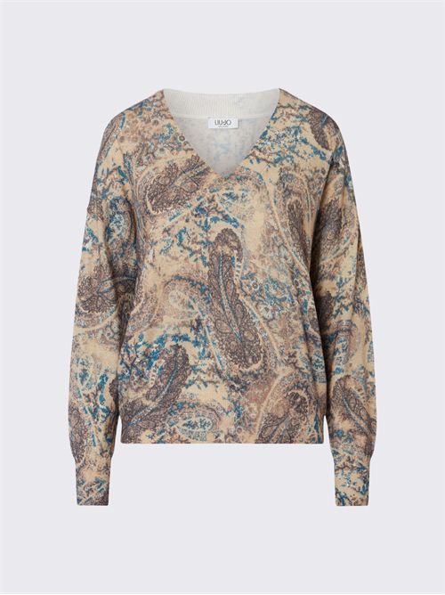 Maglia con scollo a V LIU JO | WF6311MA52S/L9303